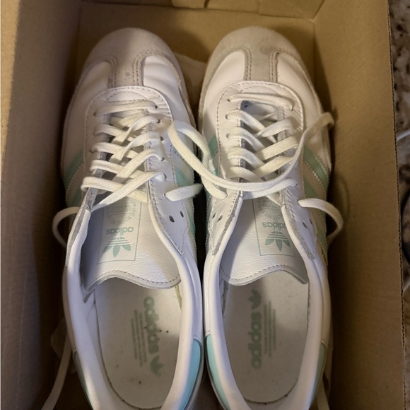 Adidas samba white/semi flash aqua - Picture 6 of 9